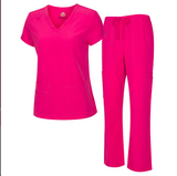 Women Cool Stretch V-Neck Cargo Top and Pant Set