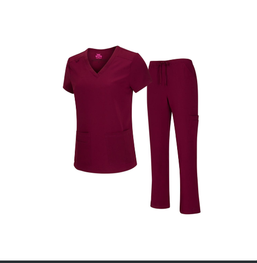 Women Cool Stretch V-Neck Cargo Top and Pant Set