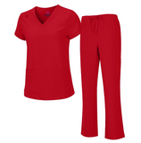 Women Cool Stretch V-Neck Cargo Top and Pant Set